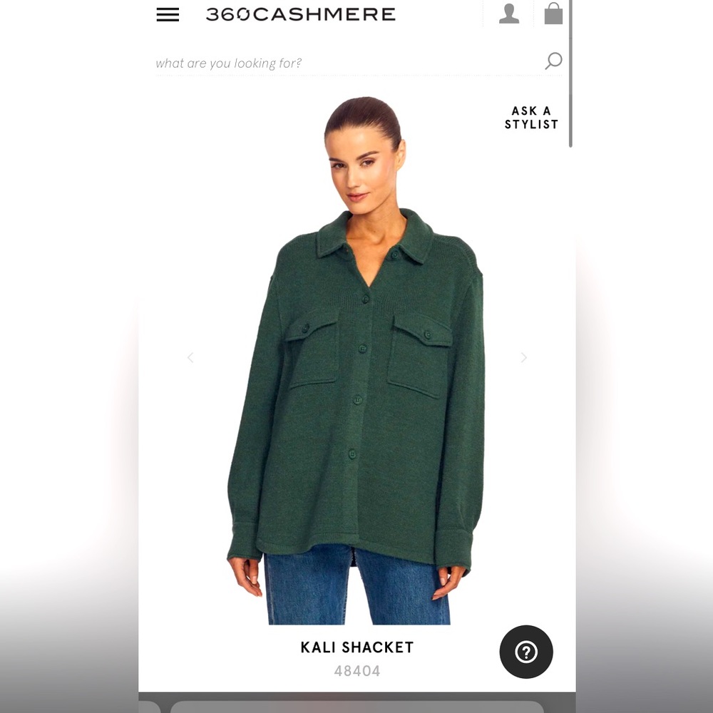 360 Cashmere - Kali Shacket Green (Brand new)